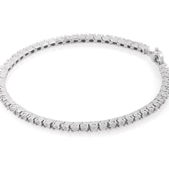 Kay Jewelers Round-Cut Diamond Tennis Bracelet 1/6 Ct 7.5” - Picture 8 of 8